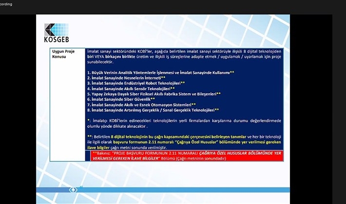 İmalat sanayinde dijitalleşmeye önemli hibe desteği