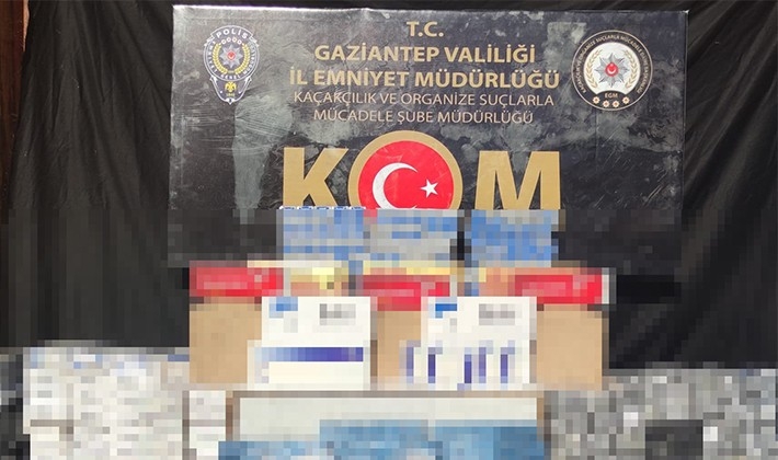 Gaziantep'te 4 bin 680 paket kaçak sigara yakalandı