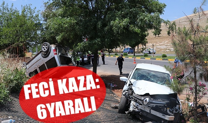 Otomobil ile hafif ticari araç çarpıştı: 6 yaralı