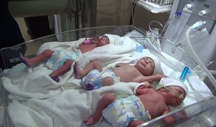 Gaziantep'te üçüz bebek sevinci