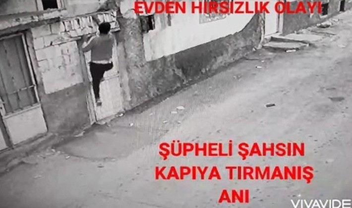 Örümcek adam gibi tırmanarak girdiği evden valiz dolusu eşya çaldı