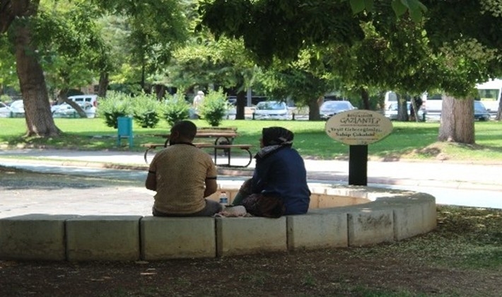 Gaziantep'te sıcaktan bunalanlar parklara koştu